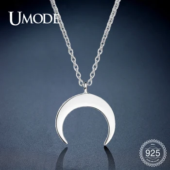 UMODE Fashion Moon 925 Sterling Silver Pendants Necklaces Gifts for Women Chains Cute Romantic Silver 925 Jewelry ULN0395