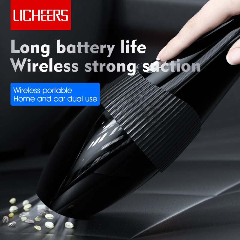 US $27.99 Licheers Wireless HandHeld Vacuum Cleaner 4500pa Wireless Strong Suction Mini Portable Vacuum Cleaner For Car Home Office