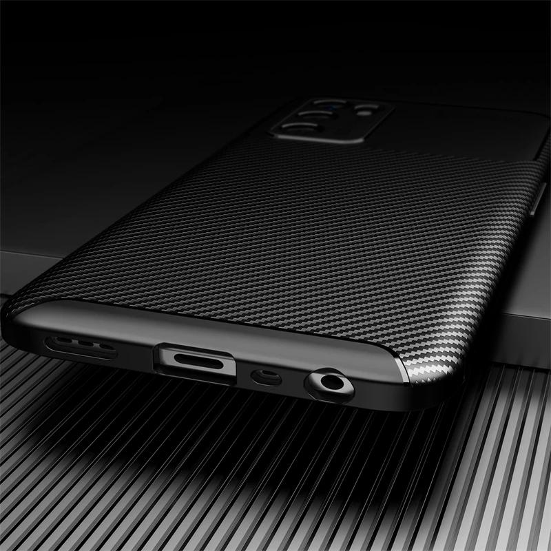 Carbon Fiber Cover For Oppo A16 Case Bumper Silicone Funda Oppo A16 Ultra Thin Case For Oppo A16 A16S A54S A54 A74 A94 A53S A73