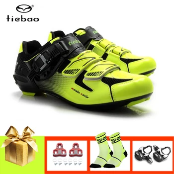 

TIEBAO road cycling shoes sapatilha ciclismo men bicycle sneakers self-locking breathable superstar SPD-SL Pedals riding shoes