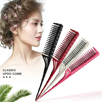 

3-row Teeth Salon Teasing Back Hair Brushes Wood Slim Line Comb Hairbrush Extension Hairdressing Styling Tools DIY Kit 1 PCS