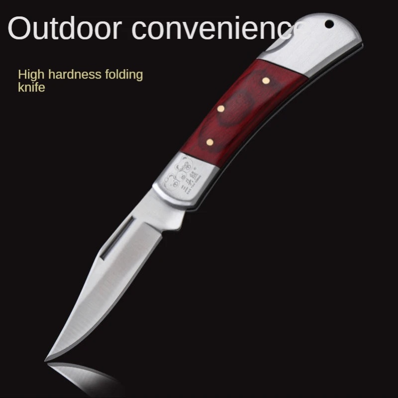 10 Pcs Stainless Steel Portable Outdoor Knife Creative Folding Fruit Peeling Field Defense Solid Wood Handle | Электроника