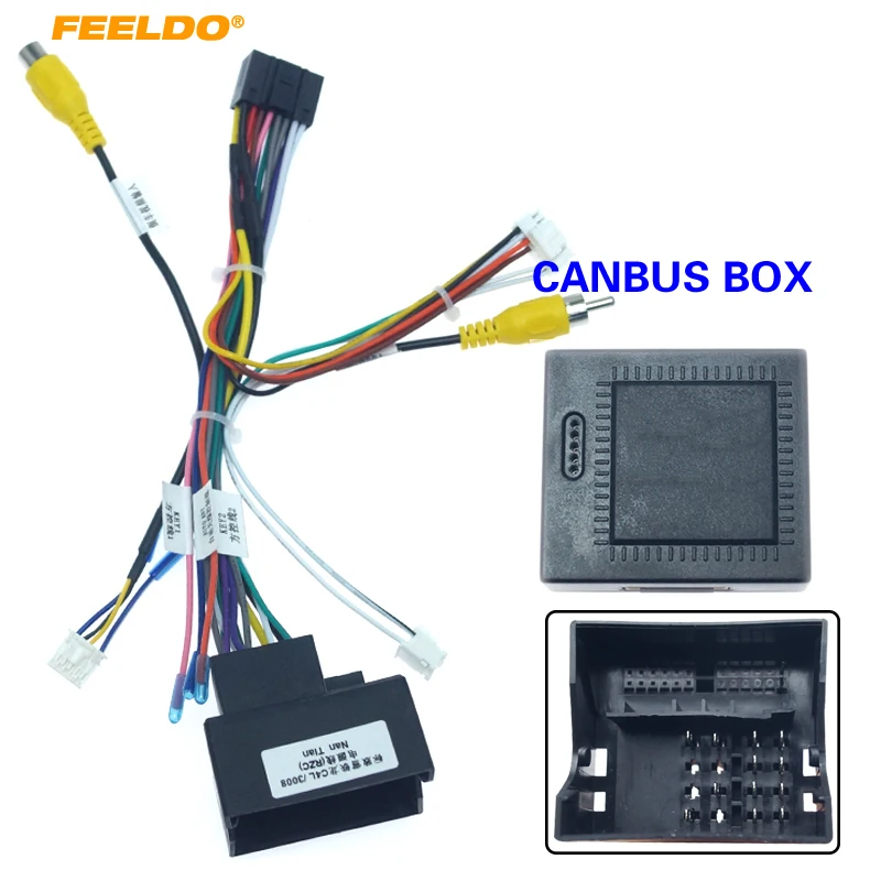 Автомобильный жгут проводов FEELDO 16pin Android для Peugeot 3008/2008/Citroen C4/C four/C4L/C3 XR/C5/DS6 #