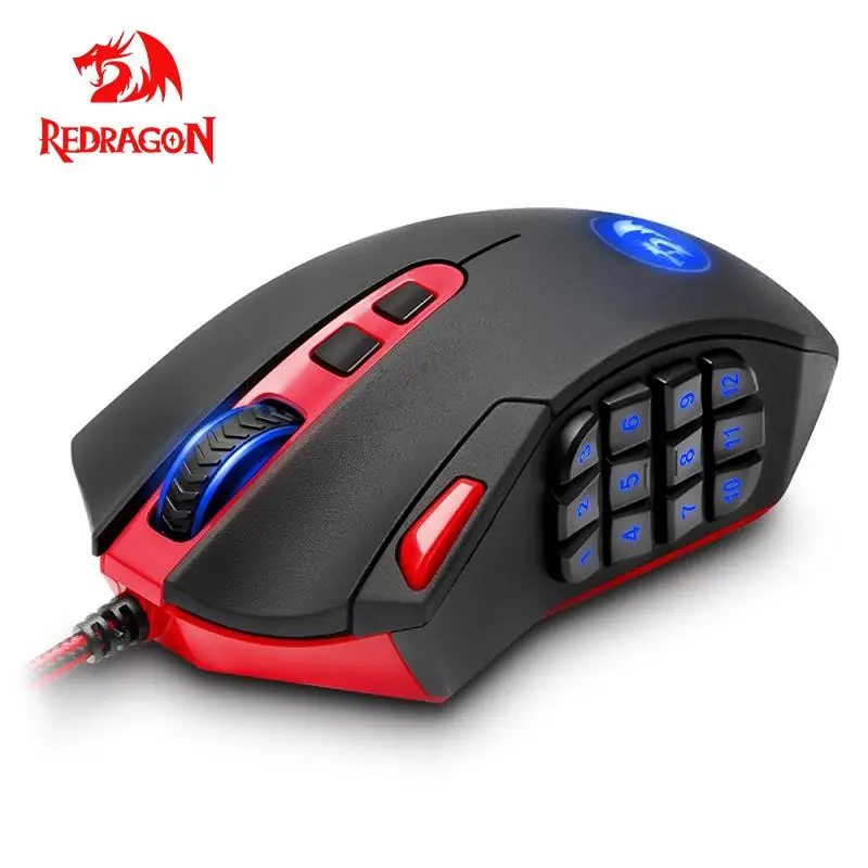 Игровая мышь Redragon perdrive M901 проводная с RGB подсветкой 12400 DPI 19 кнопок