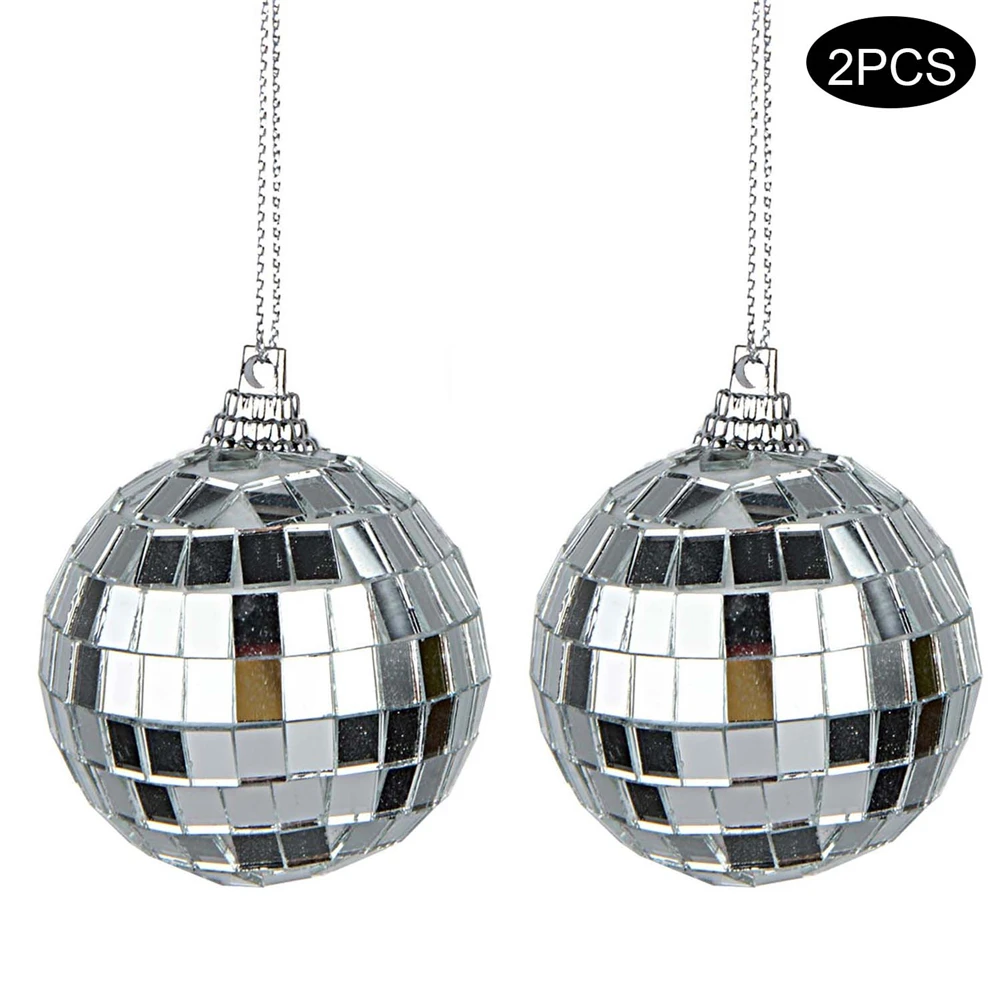 

2pcs/set Diameter 10cm Mirror Ball Reflective Decorative Ball Bar Disco Ball Wedding glass Ball