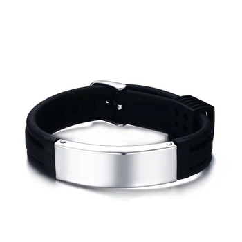 

FLYANGEL Engraved Bracelet for Men Silicone Belt Father's Day Gifts