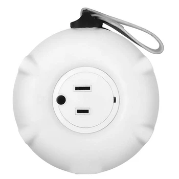 

New Multi-Function Travel Universal Usb Charging Board Donuts Patch Panel Conversion Plug Socket Converter(White)