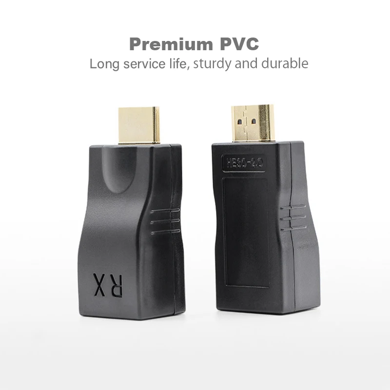 HDMI Extender Compatible to RJ45 4K 3D HDTV 1.4 Up to 30M Over Cat 5E/6 Network LAN Ethernet Adapter