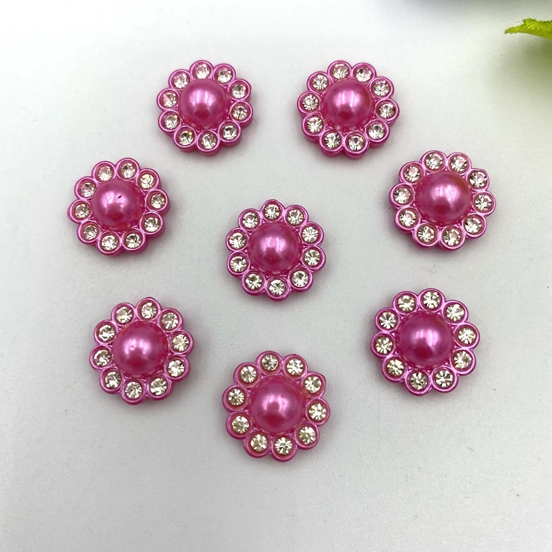 30Pcs Diy Rose red resin Decoration Crafts Flatback Cabochon Scrapbooking Fit Hair Clips Embellishments Beads B57