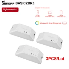 En gros 3 pièces SONOFF Zigbee commutateur Module BASICZBR3 bricolage commutateur intelligent commutateurs sans fil contrôle vocal Via Alexa SmartThings Hub