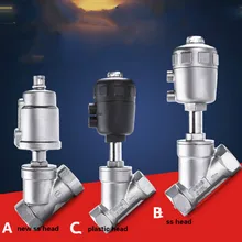 DN15-50 SS304 резьба Пневматический Угол сиденья клапан сварочный Зажим Y Тип высокая температура пара угол сиденья клапан