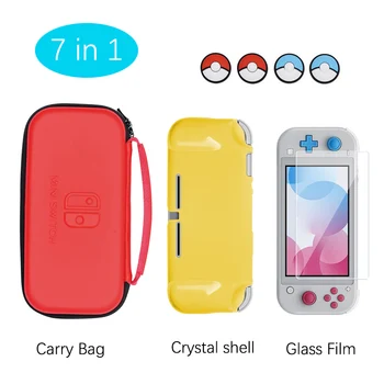 

Carrying Case for Nintend Switch Lite Accessory Kit for Nintendo Switch Mini Console include Crystal Shell Case Tempered Glass
