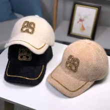 Шапка из кроличьей шерсти с буквенным принтом SS, корейская мода, женская бейсбольная кепка, осенняя и зимняя теплая меховая шапка, одноцветная