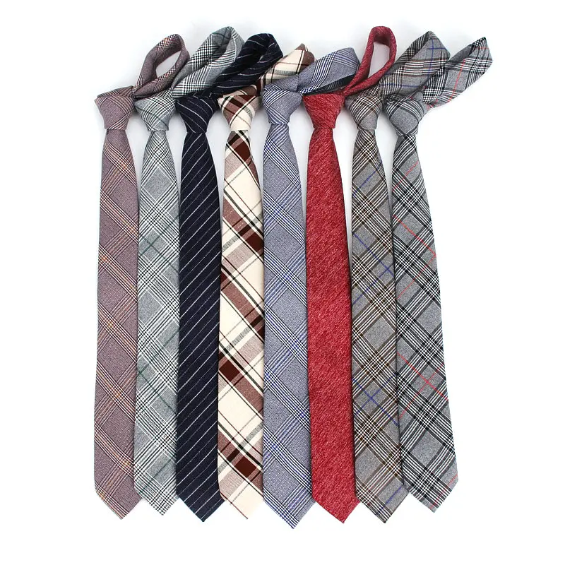 

2019 Brand New Men's Fashino Vintage Solid Stripe Plaid TR Slim Neck Tie For Man Adults Women Wedding Narrow Neckties 14colors