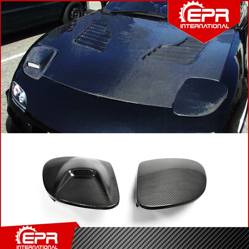 

For RX7 FD3S NACA Carbon Fiber Vented Headlight Covers 2pcs Trim RX7 Racing Part Body Kit FD3S Carbon Vents Air Duct