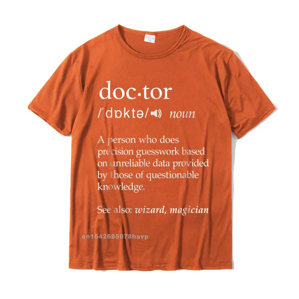 comfortable Tops Shirt Slim Fit Crew Neck Cool Short Sleeve 100% Cotton Mens Tshirts Geek Tee Shirts Top Quality Funny Med School Student Graduation Gift Future Doctor Shirt__1829. orange