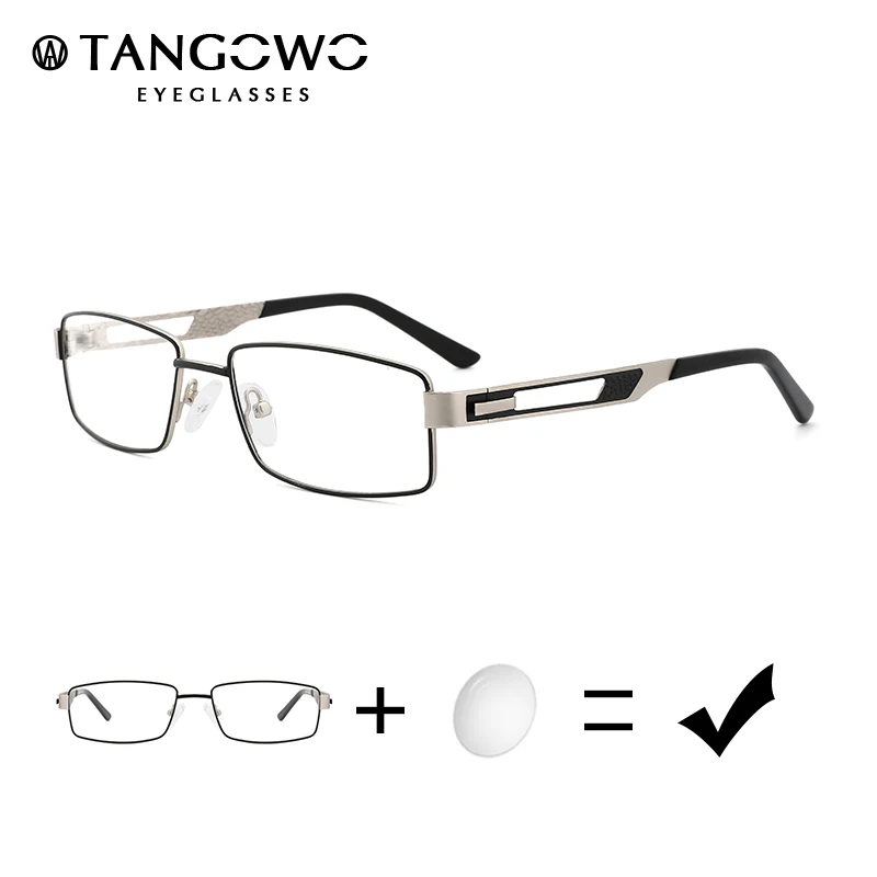 

TANGOWO Men Male Prescription Eyeglasses Non Spherical Men Degree Eyewear Optical Mens Myopia Glasses Grade Glass Spectacles