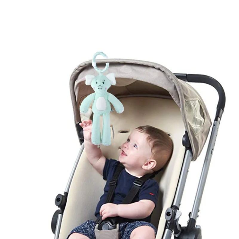 Cute Baby Crib Stroller Toy Rabbit Bunny Bear Soft Plush Infant Doll Mobile Bed Pram Kid Animal Hanging Ring Baby Rattles
