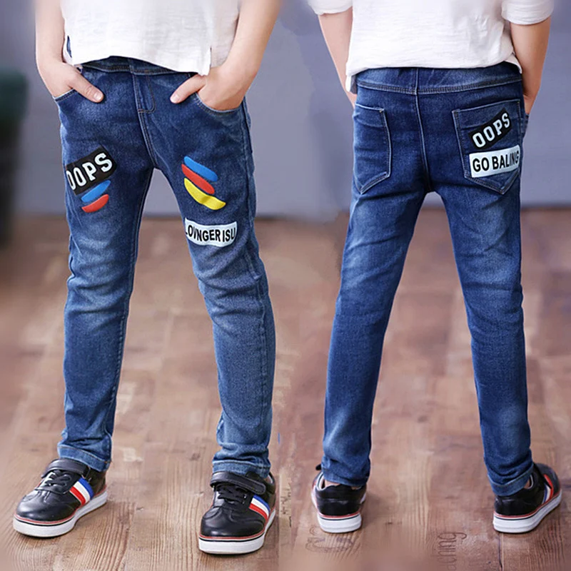  IENENS Kids Boys Stertch Jeans Spring Autumn Long Pants Young Boy Straight Denim Trousers Baby Cowb