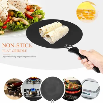 

Kitchen Non-Stick Pancake Pan Crepe Maker Flat Pan Frying Griddle fire stoves Household camping cookware Portable lightweight