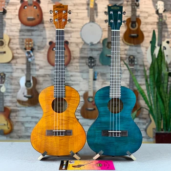 

26 Inch Concert Ukulele 4 String Maple Tiger Pattern Ukulele High Quality Hawaiian Mini Guitar Beginner Musical InstrumentUK2667