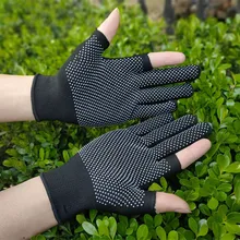 Нейлоновые Нескользящие рыболовные перчатки с тремя пальцами для дозирования, дышащие рыболовные перчатки для спорта на открытом воздухе Нейлоновые Нескользящие рыболовные перчатки с тремя пальцами для дозирования, дышащие рыболовные перчатки для спорта на открытом воздухе