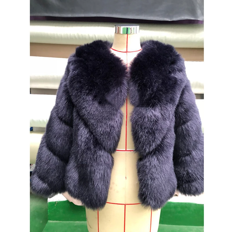 

Hot Sale Winter Outerwear Faux Fox Fur Coats Jackets Women High-Quality Female Short Coat Girls Wear Fashion