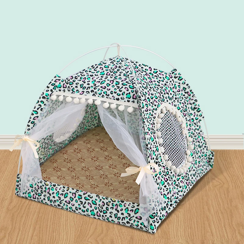 Folding Play Tent Game House Bed for Pets Dog Cat Rabbit Baby At Home Summer Outdoor Sleeping Teepee Teddy (11)