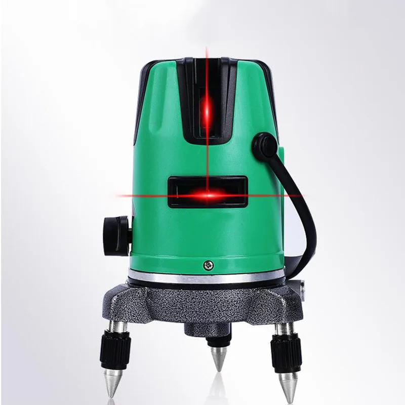 

5-Line 6-Point Laser Level Automatic Leveling Laser Level 360 Distance Measuring Instrument Cross Line Strong Light Line Meter