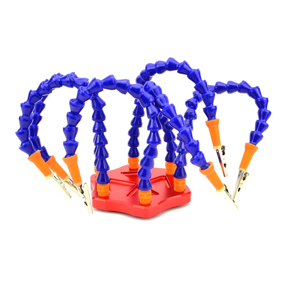 Гибкий ручной инструмент для пайки 6 рук с вращающимся зажимом аллигатора