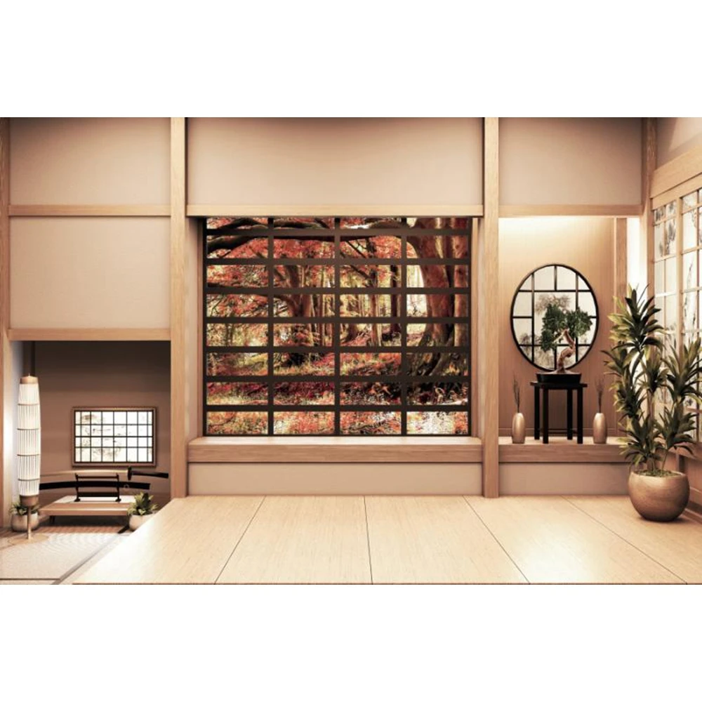 Fondos fotográficos de retratos interiores con ventana de casa de estilo japonés para sala de estar de Yeele