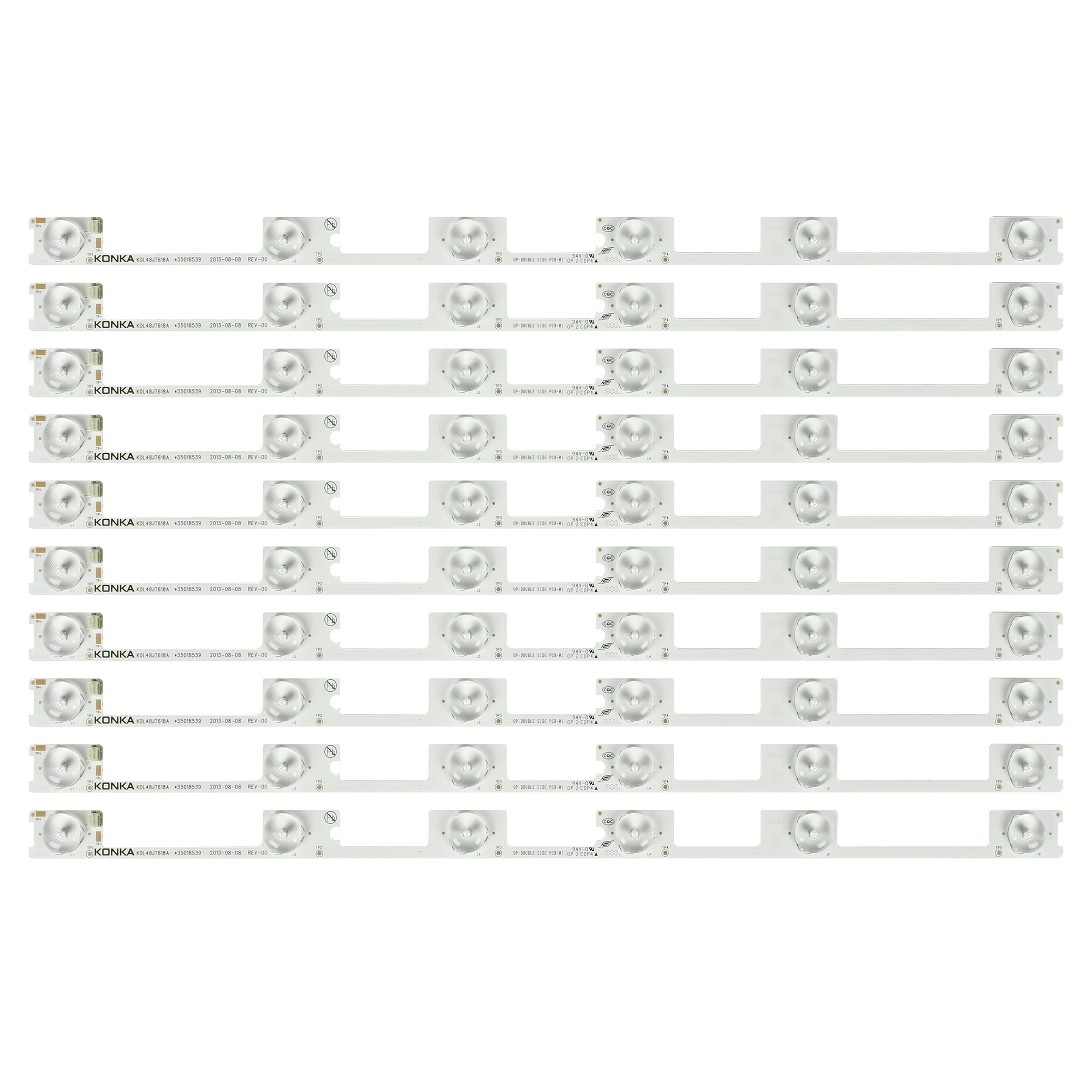 New 50 Pieces/lot LED strips bar working for KDL48JT618U KDL48JT618A 35018539 35018540 35018541 6 LEDS*6V 44.2cm