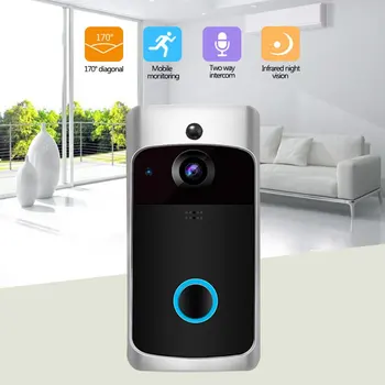 

LESHP Video Doorbell Smart Wireless Wifi Security Doorbell Visual Recording Home Monitor Night Vision Intercom Door Phone