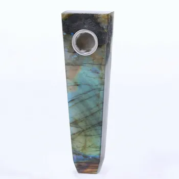 

Free Shipping natural labradorite quartz crystal smoking pipes for gifts