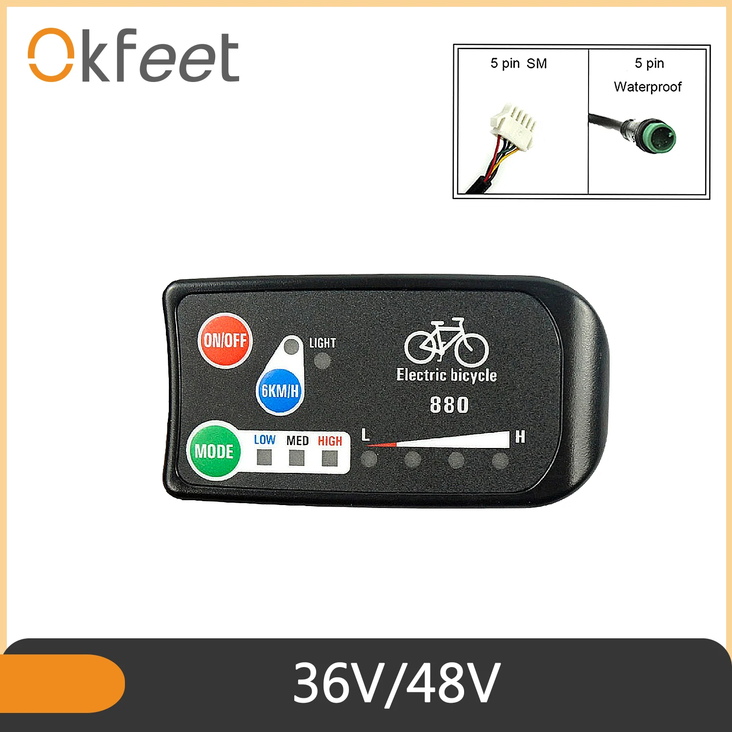 Okfeet eBike KT LED 880 дисплей для электрического велосипеда светодиодный