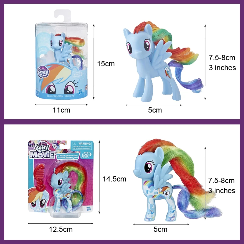 My Little Pony Boneco Rainbow Dash - Hasbro 7,5cm E5006 em