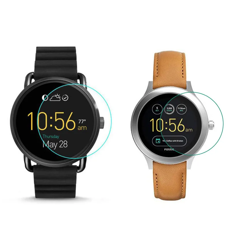 Tempered Glass Screen Protector Film For Fossil Q Wander/Control/Marshal/Venture Explorist HR/Founder Gen 2/3/4 Generation Watch |