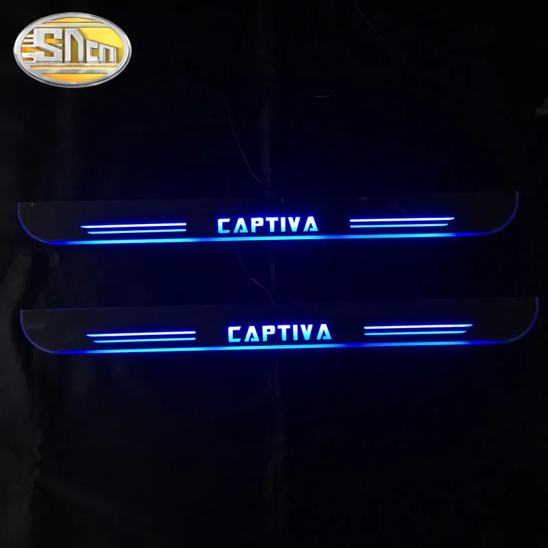 SNCN 4 шт. Автомобильный светодиодный дверной порог для Chevrolet Captiva 2011- ультратонкий акриловый Динамический светодиодный светильник
