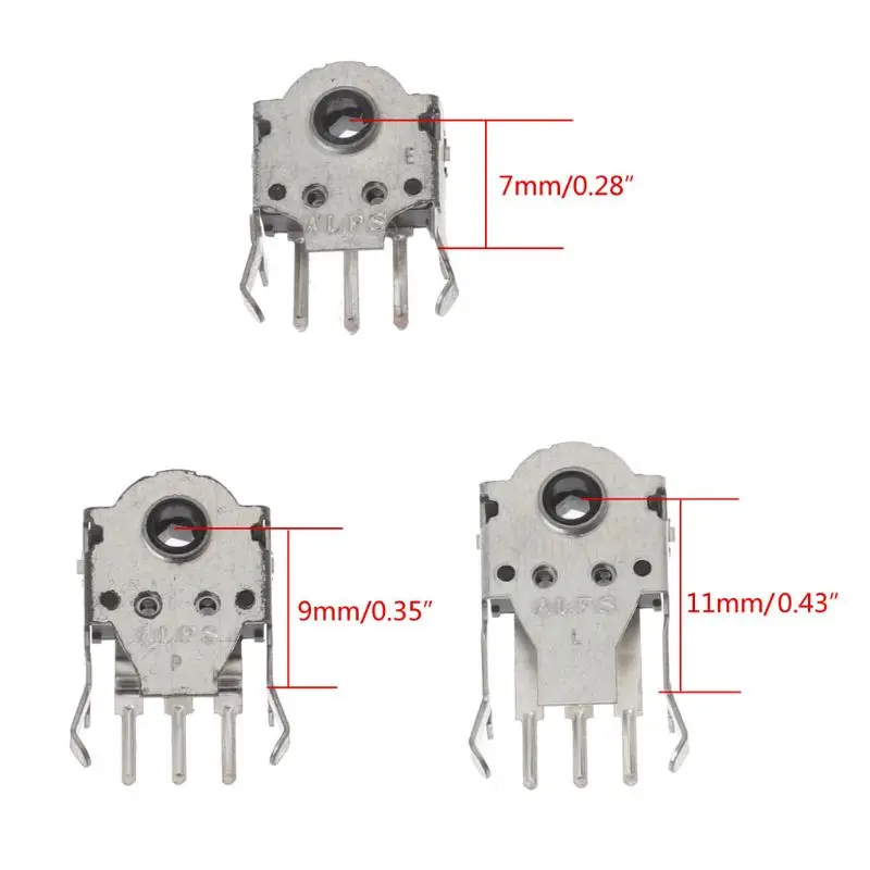 Codificador de ratón ALPS, decodificador de ratón de 7mm, 9mm, 11mm, alta precisión para codificadores de ratón de rueda, 2 uds.