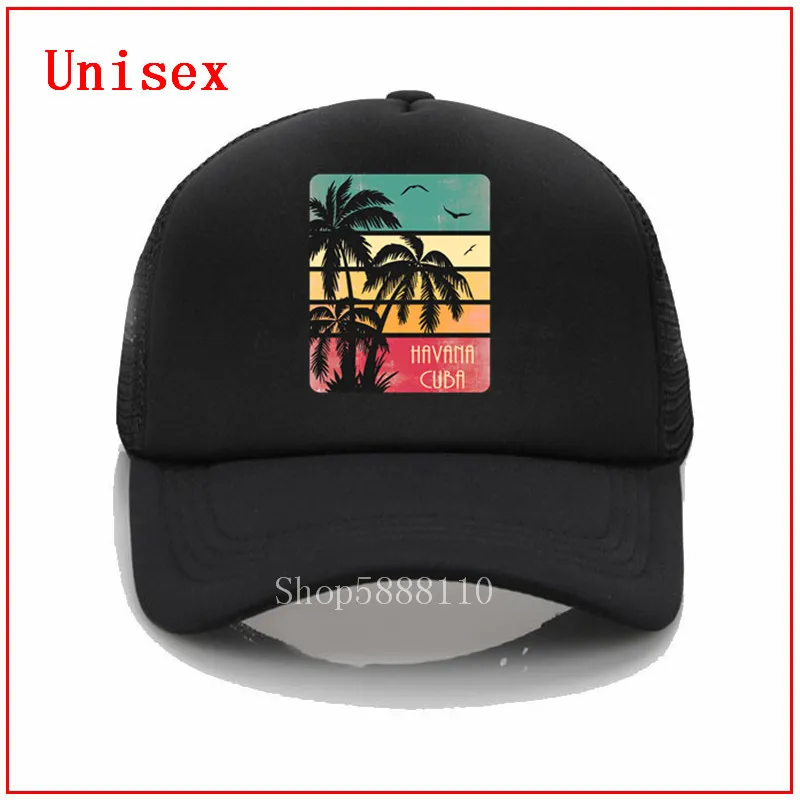 Модные шапки в ретро стиле Гавана Кубы винтажная бейсболка с принтом заката