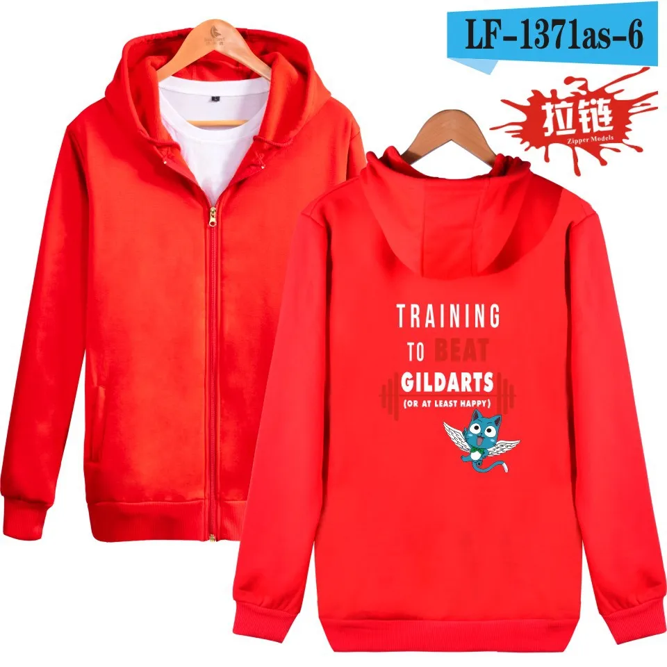 red Jacket Лидер продаж, толстовки с капюшоном в виде хвоста феи, Толстовка для мужчин и женщин, куртка на молнии, толстовка с капюшоном, зимняя теплая Повседневная одежда в стиле Харадзюку, аниме, мужская одежда с хвостом феи - Цвет: red Jacket