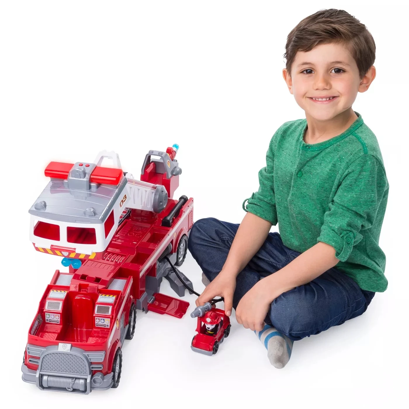 Негабаритный 65 см Paw Patrol конечная пожарная машина ПВХ Аниме Фигурка пожарный аварийно-спасательная игрушка