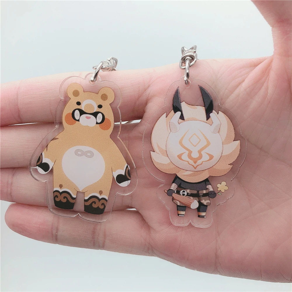 Genshin Impact Keychain Xiangling Guoba 
