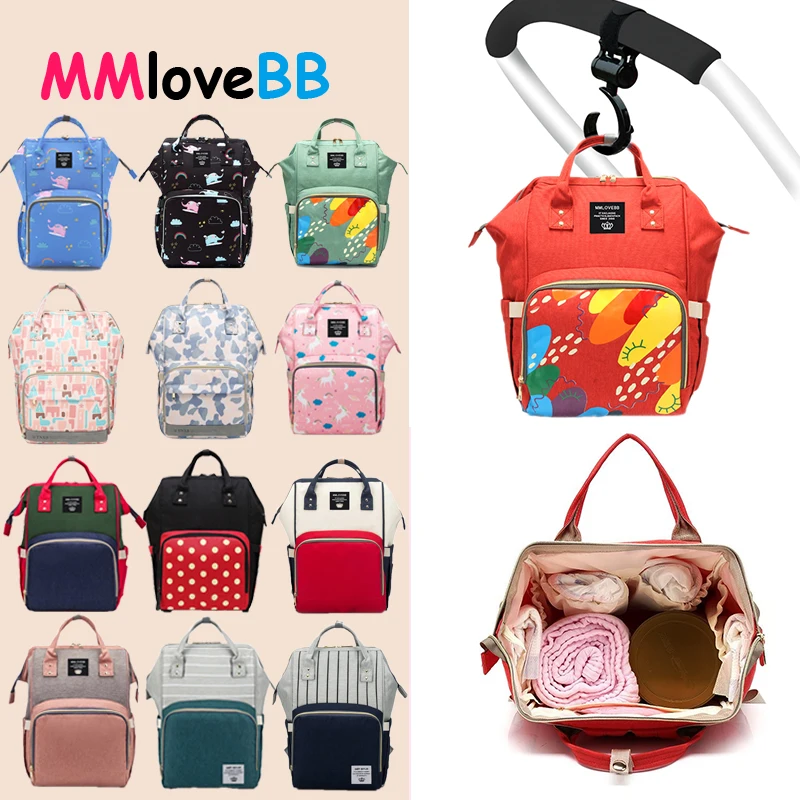 MMloveBB модная сумка для подгузников для мам, Большая вместительная детская сумка, рюкзак для путешествий, дизайнерская сумка для ухода за ребенком