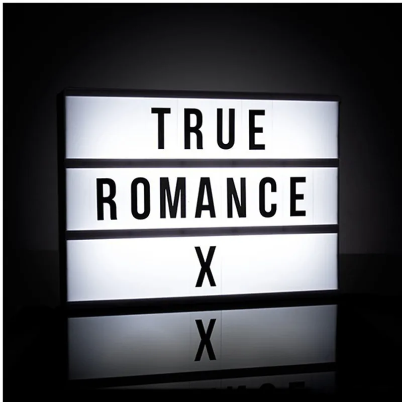 DIY Black Letters Cards AA Battery Nightlight Cinema Lightbox A6 Size LED Combination Night Light Box Lamp For Bedroom Gift