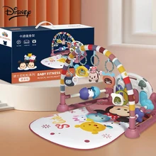 Alfombra de Disney para bebé, tapete de juego con estante de música, puzle, teclado de Piano, tapete infantil para Educación Temprana, gimnasio, almohadilla de juego para gatear