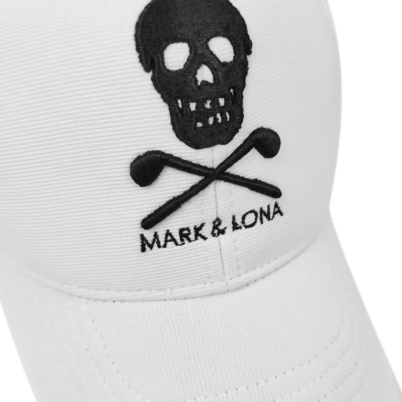 Новинка высокое качество унисекс MARK & LONA шляпа для гольфа Ins Dlack белая с вышивкой