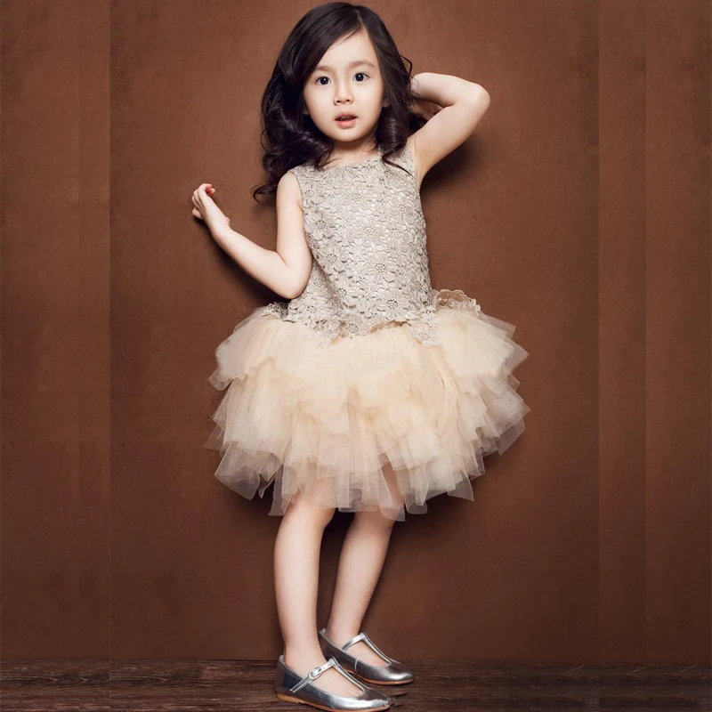 Детские платья для девочек 2, 3, 4, 5, 6, 7 лет, кружевные вечерние платья-пачки с цветочным принтом, детская одежда на каждый день для девочек, детская мода