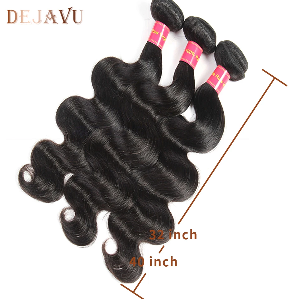 

Dejavu Body Hair Extensions Malaysia 100% Human Hair Weave 3 Bundles 8-40 Inch Remy Natural Bundles 3Piece Free shipping