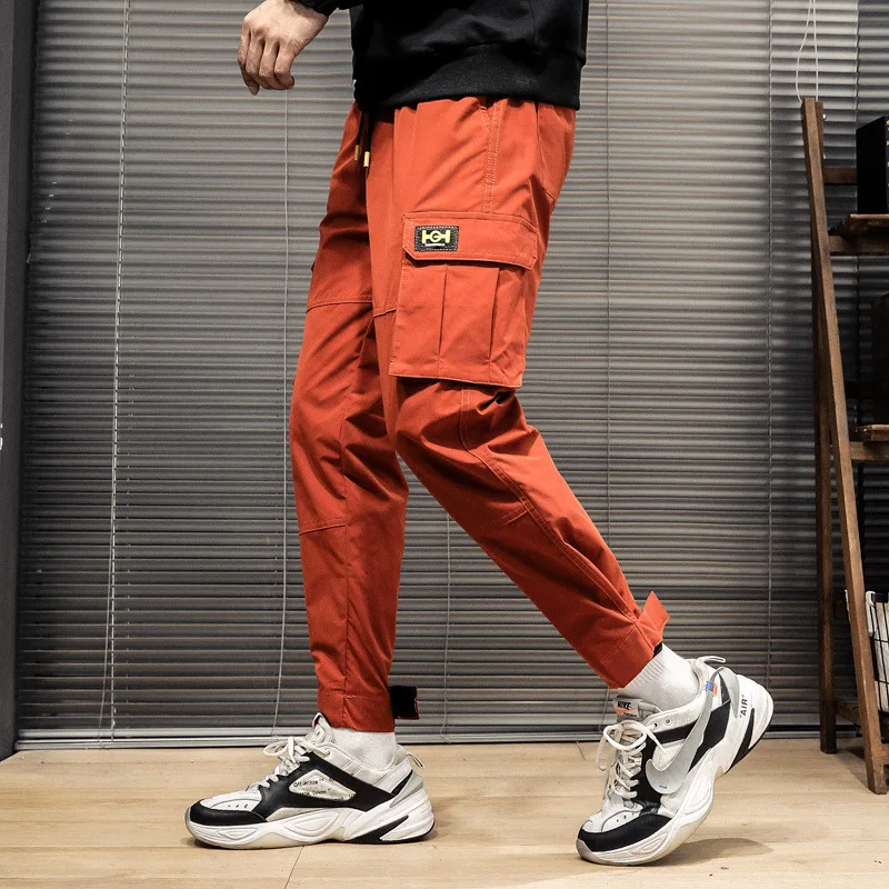 

Pants Men's Summer Korean-style Trend Beam Leg Harem Skinny Pants Thin Loose Casual Solid Color Capri Pants Bib Overall